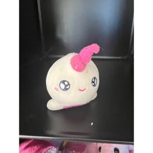 Bullsitoy Plush Stuffed Animal Narwhal Toy Pink Sparkle Horn Cute Kawaii